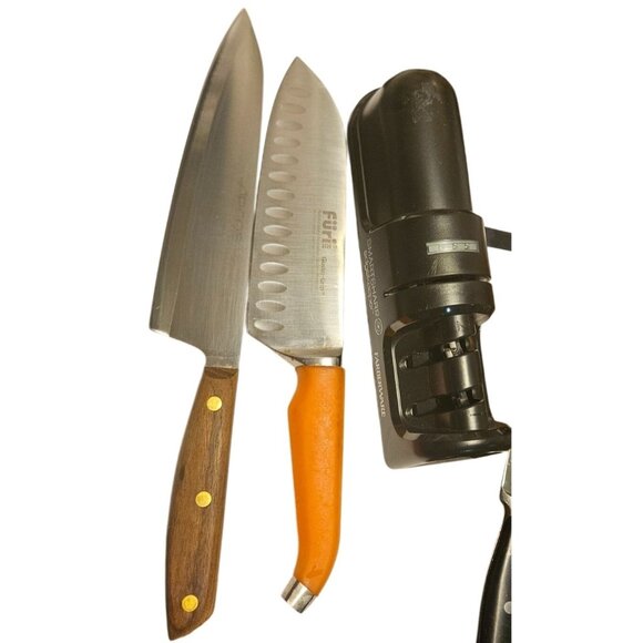 3 Set: Arcos Chef Knife 8" & + Furi Santoku Knife Gusto Grip + Farberware SmartS - Picture 1 of 11